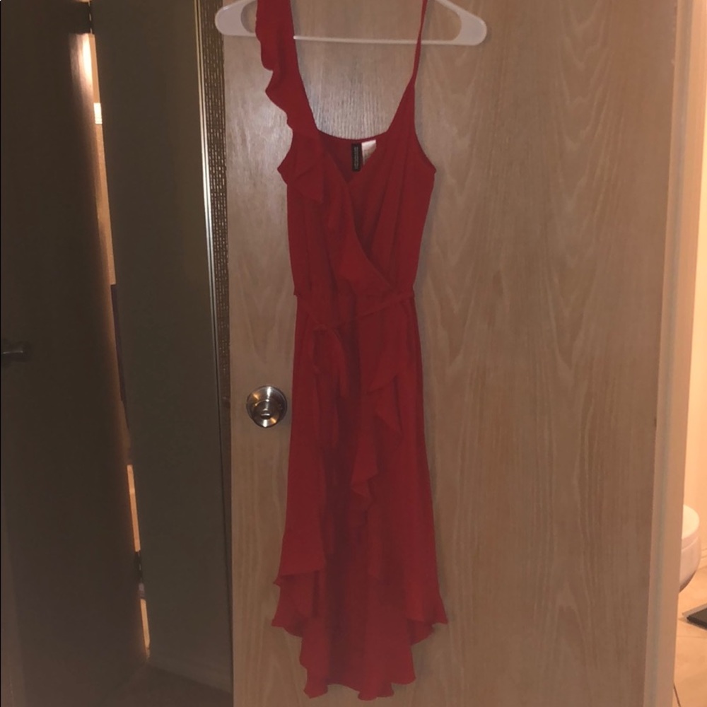 Short red dress